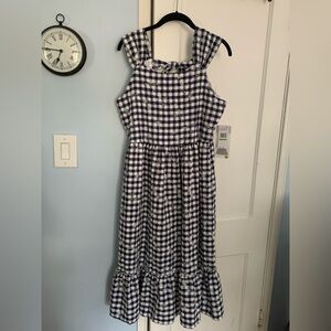 Blueberi Boulevard Navy and White Gingham Sundress